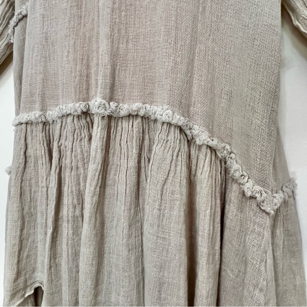 NWT Meo Meli Gauzy Flowy Tunic Top Dress Boho Beachy Neutral - Picture 5 of 14